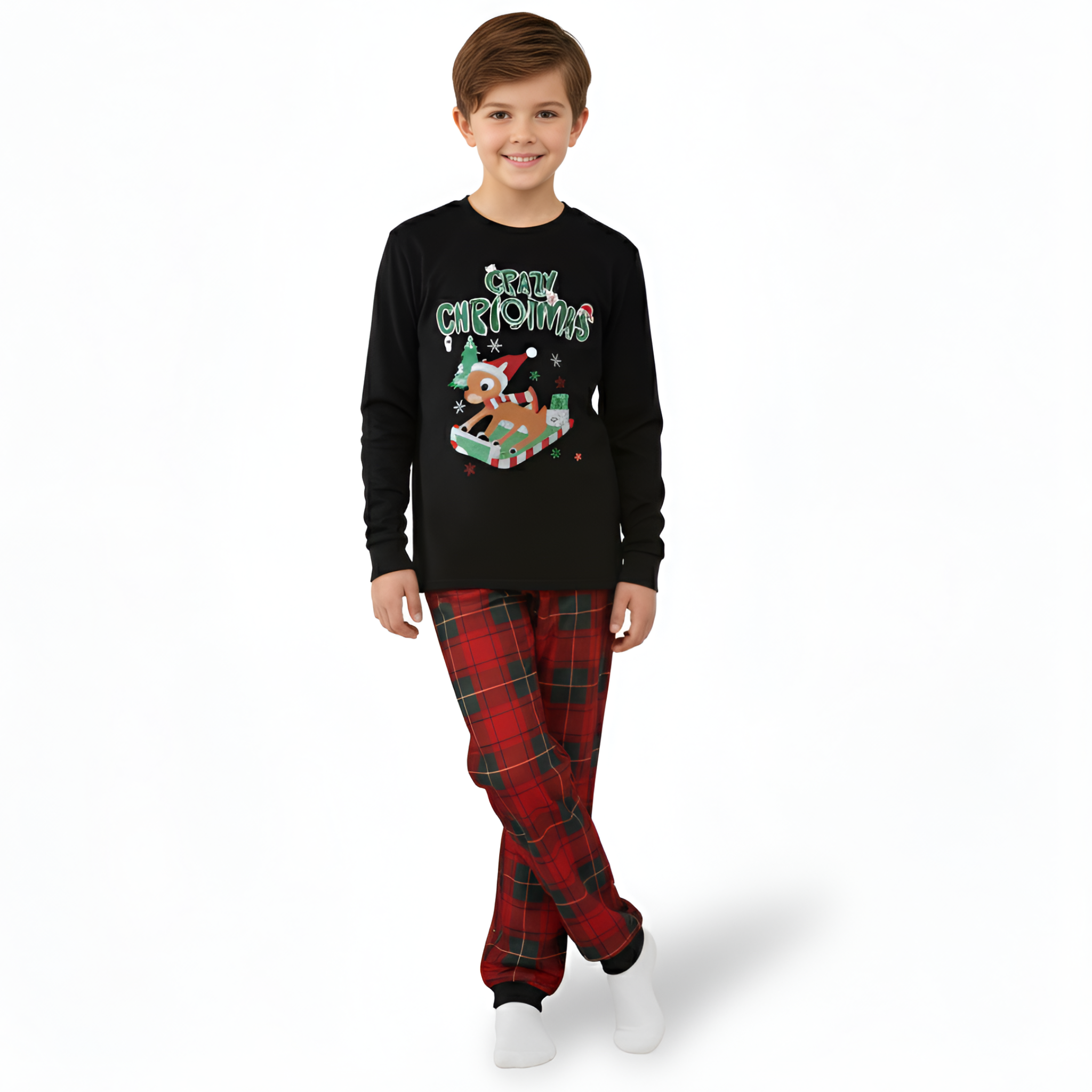 Crazy Christmas Printed Design Family Matching Pajama Sets
